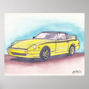 280ZX Aquarelldruck Poster