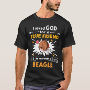 289 Gefragt Gott - Wahrer Freund - Ein Beagle T-Shirt