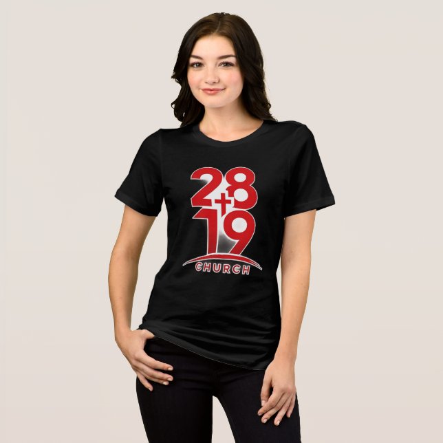 28:19 Kirche – Christlicher Glaube  Tri-Blend Shirt (Vorderseite voll)