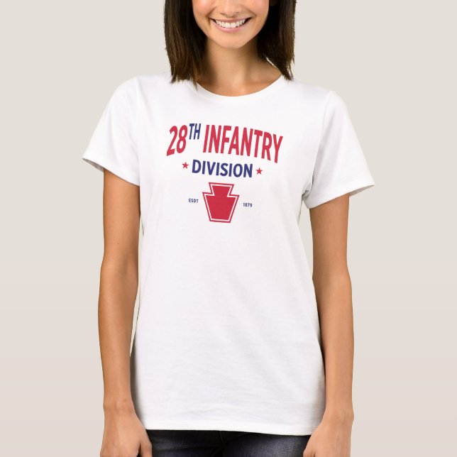 28. Abteilung Infanterie - Militärische Frauen in  T-Shirt (Vorderseite)