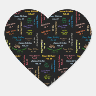 28. Februar Herz-Aufkleber