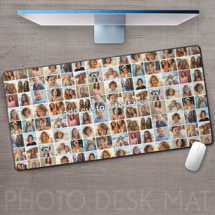 28 Foto-Collage Gesamtes Muster - Schrifttext Schreibtischunterlage