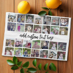 28 Foto Collage Grid - 1 Textfeld - Schwarz-weiß Geschirrtuch<br><div class="desc">Verwenden Sie 28 SQUARE-Fotos, um eine persönliche Foto-Collage zu erstellen. Dieses moderne, saubere Layout enthält einen Textblock in einem modernen Skript-Schriftart, um einen Familiennamen oder einen Namen hinzuzufügen. Die Hintergrundfarbe kann im Anpassungsbereich geändert werden. ***Beste Ergebnisse für dieses Multi-Foto-Layout - Ihre Fotos vor dem Hochladen in Quadrate schneiden. Oder verwenden...</div>