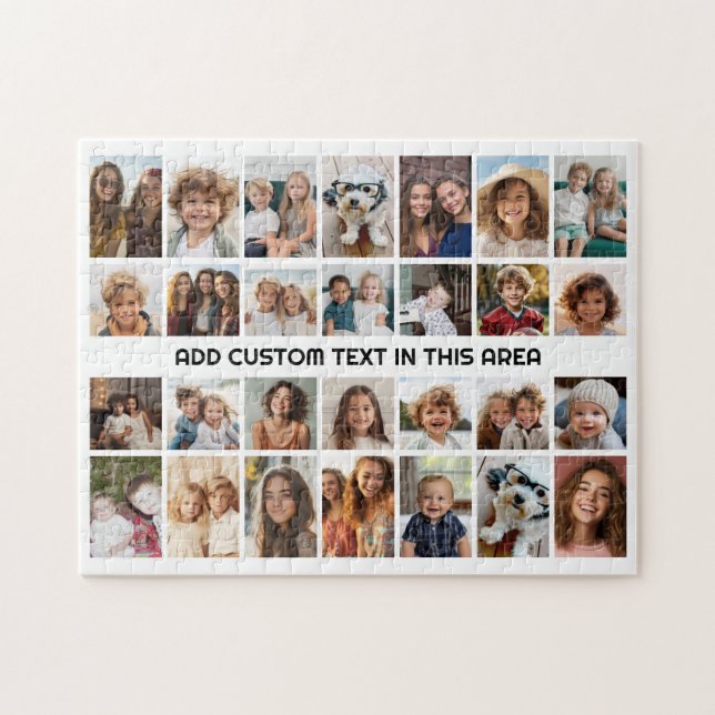 28-Foto-Collage-Raster - 1 Textfeld Puzzle (Horizontal)