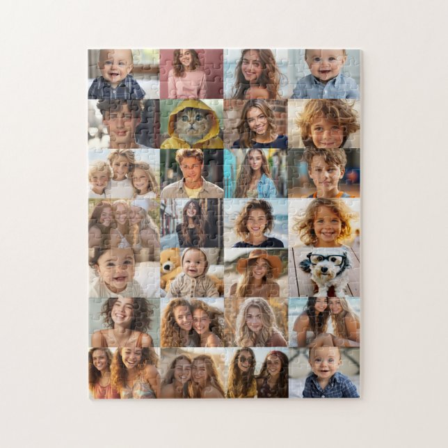 28 Foto-Collage überall Puzzle (Vertikal)