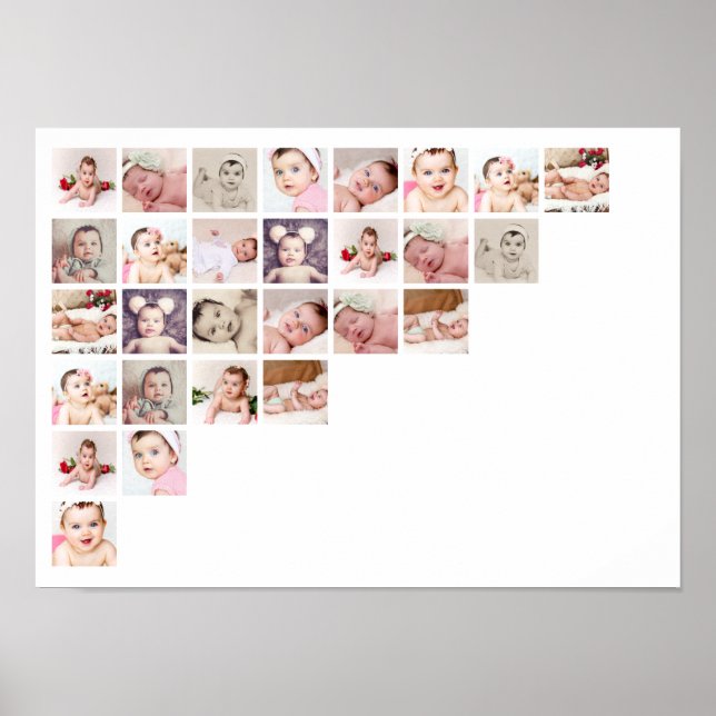 28 FotoCollage Custom Personalisiert Poster (Vorne)