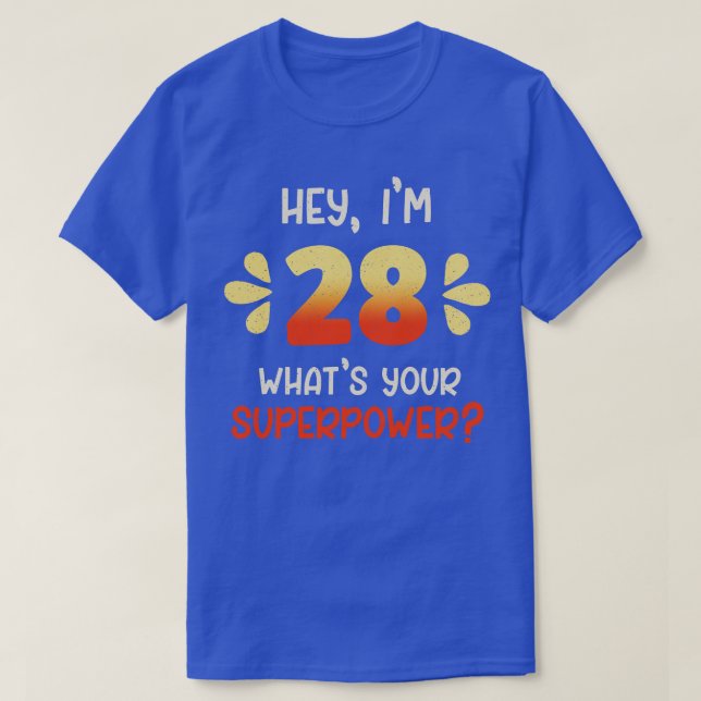 28. Geburtstag 1 T-Shirt (Design vorne)