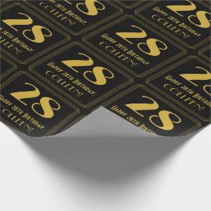 28. Geburtstag ~ Art Deco inspirierter Look "28",  Geschenkpapier
