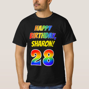 28. Geburtstag — Bold, Fun, Rainbow 28, Individuel T-Shirt