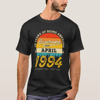 28. Geburtstag Retro April 1994 Quarantäne 28 Jahr T-Shirt
