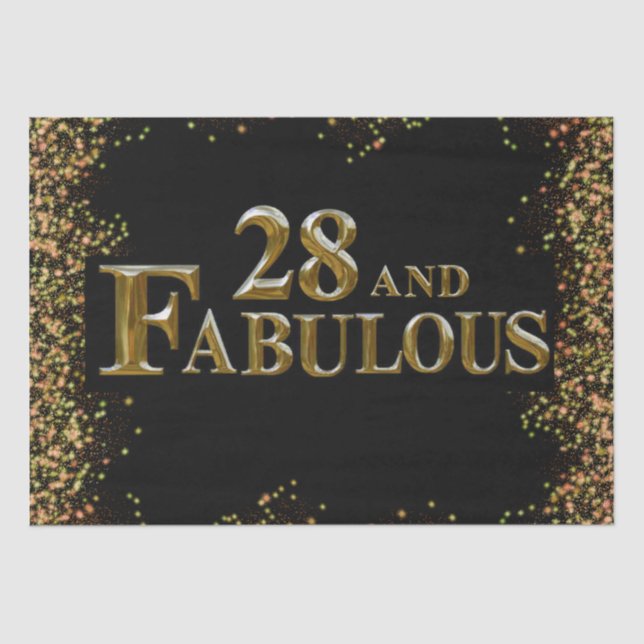 28. Geburtstag Seidenpapier (Vorderseite)