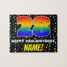 28. Geburtstag — Spaß, farbenfrohe Sternenweltenmu