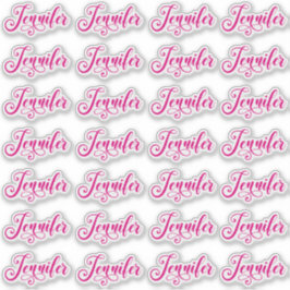 28 Hot Pink Decorative Jennifer Aufkleber