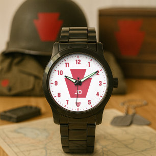 28. Infanterie "Keystone"-Division Personalisiert Armbanduhr