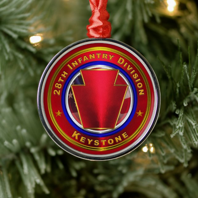 28. Infanterieabteilung Weihnachten Ornament Aus Metall (Baum)