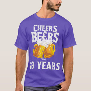 28 Jahre 28. Geburtstag Lustiger Bier Vintage Trin T-Shirt