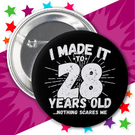 28 Jahre alt Sarcastic Meme Funny 28. Geburtstag Button