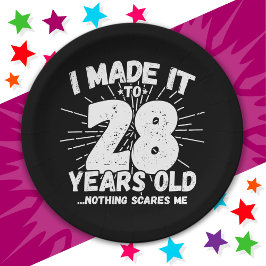 28 Jahre alt Sarcastic Meme Funny 28. Geburtstag Pappteller