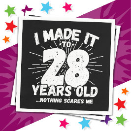 28 Jahre alt Sarcastic Meme Funny 28. Geburtstag Serviette