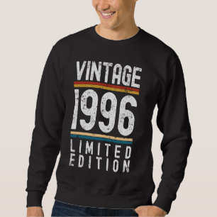28 Jahre alt Vintag 1996 28. Geburtstagsdekoration Sweatshirt