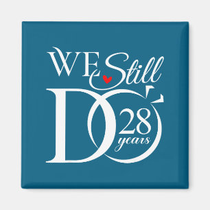 28 Jahre lustiges Paar zum 28. Hochzeitstag Magnet