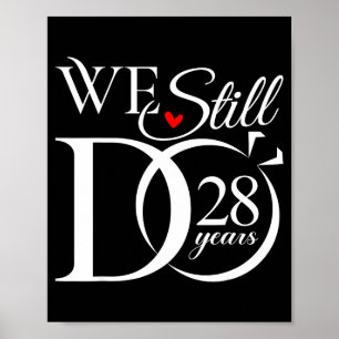 28 Jahre lustiges Paar zum 28. Hochzeitstag Poster