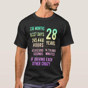 28 Jahre Verheiratet Gewitter 28. Hochzeitstag T-Shirt