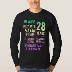 28 Jahre Verheiratet Gewitter 28. Hochzeitstag T-Shirt