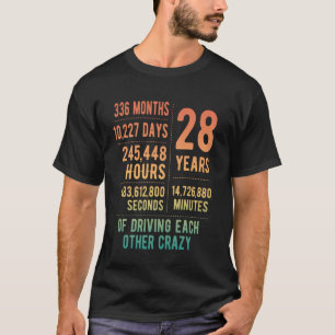 28 Jahre Verheiratet Gewitter 28. Hochzeitstag T-Shirt