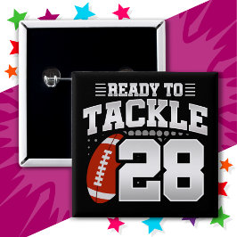 28-jähriges Tackle Football Party 28. Geburtstag Button