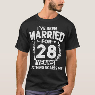 28. Jubiläum war ich Verheiratet 28 Jahre T-Shirt