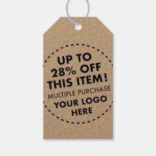 28% Rabatt auf Hochzeit bei "Graue Twine Kraft" Geschenkanhänger