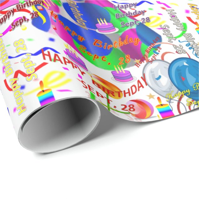 28. September Geschenkpapier (Rolleneckpunkt)