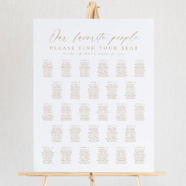 28 Tabellen Unsere Lieblings-Sitzkarte Poster