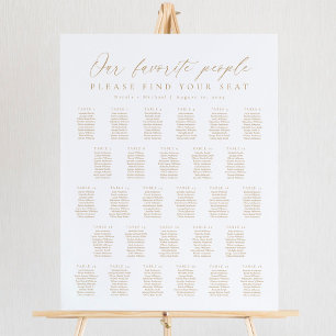 28 Tabellen Unsere Lieblings-Sitzkarte Poster