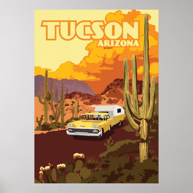28"x20" Reisecamper - Tucson, Arizona Poster (Vorne)