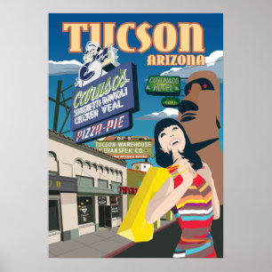 28"x20" Vierte Avenue, Tucson Poster