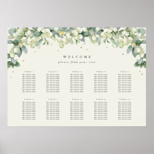 28x20" 10 Tische mit 10 Sitzen Chart Poster