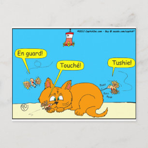 293 Kolibri-Cartoon Postkarte