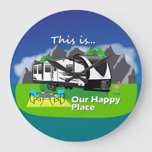 2970RL Grand Design Happy Place Große Wanduhr