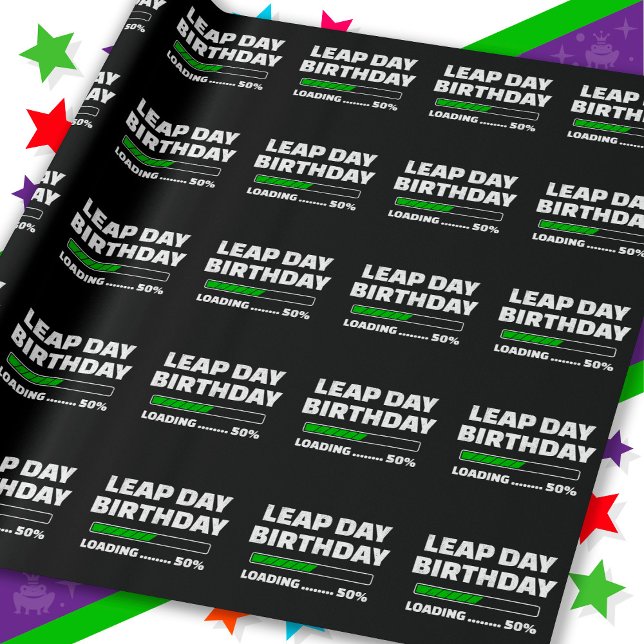 29.02.Geburtstag 50% Ladungstag Geschenkpapier (Von Creator hochgeladen)