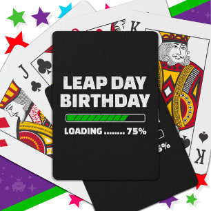 29.02.Geburtstag 75% Ladungstag Spielkarten