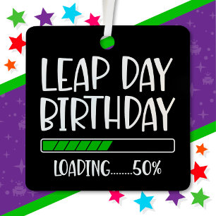 29.02. Leap Day Geburtstag 50% Ladung Leap Year Ornament Aus Metall