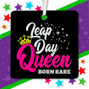29.02. Leap Day Queen Leap Year Geburtstag Geboren Ornament Aus Metall