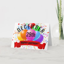 29. Dezember Geburtstag