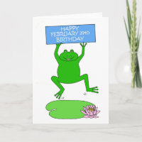 29. Februar Cartoon Frosch Leaping