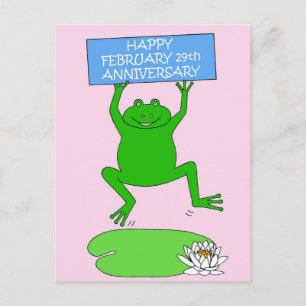 29. Februar Jahrestag Glückwünsche Postkarte
