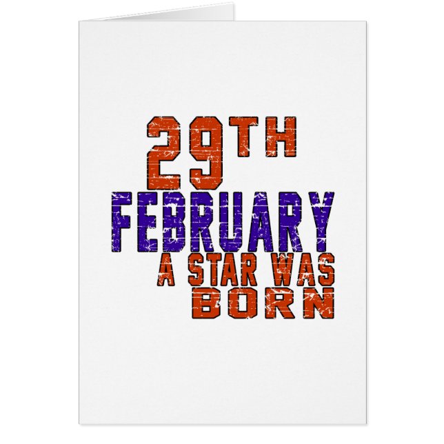 29. Februar war ein Stern geboren (Vorne)