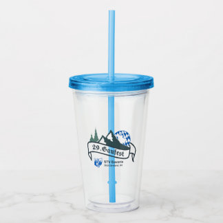 29. Gaufest Acrylic Tumbler mit Stroh Acryltrinkbecher
