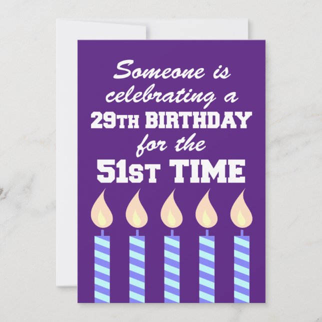 29. Geburtstag, 21. Einladung (Vorderseite)